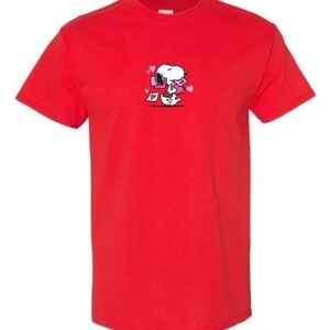 Red Snoopy Women's Short Sleeve Tee